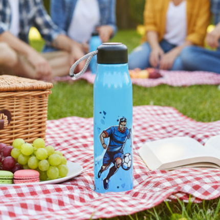 Strappy Water Bottle Football - 600ml