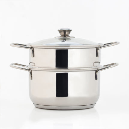 Steamer Stainless Steel with Glass Lid