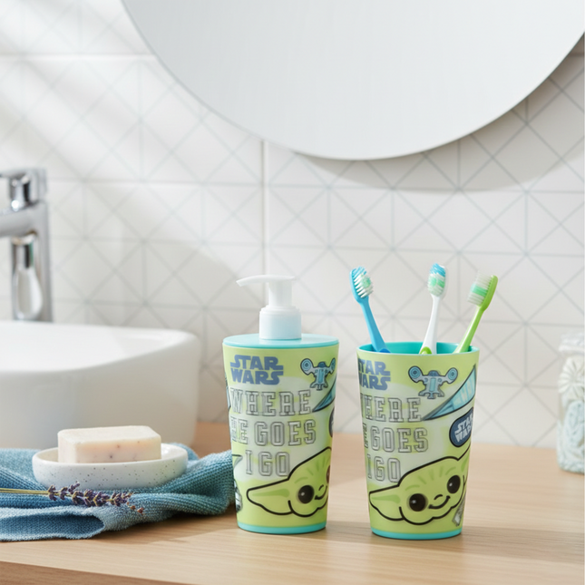 Liquid Dispenser & Toothbrush Holder - Grogu (Disney)