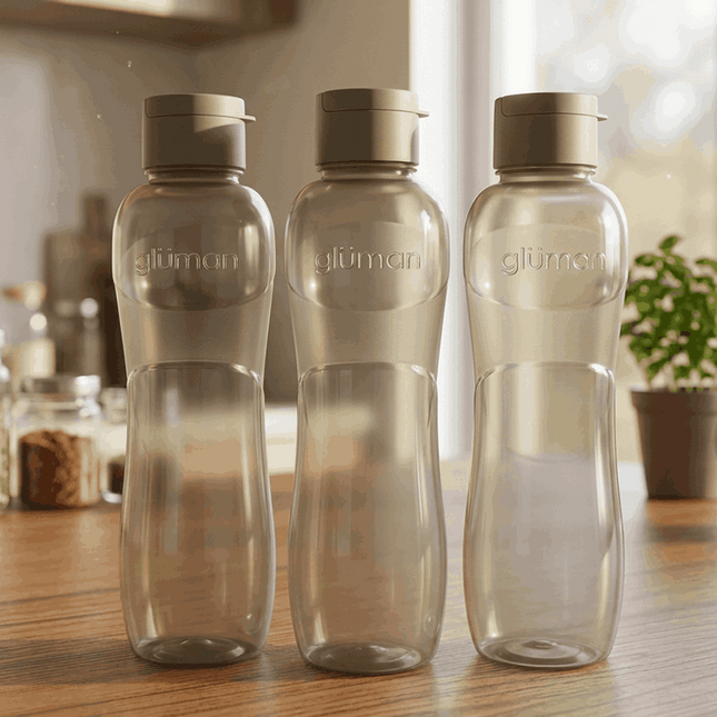 Clare Spout Water Bottle 1000 ml – Set of 3 (Olive Green)