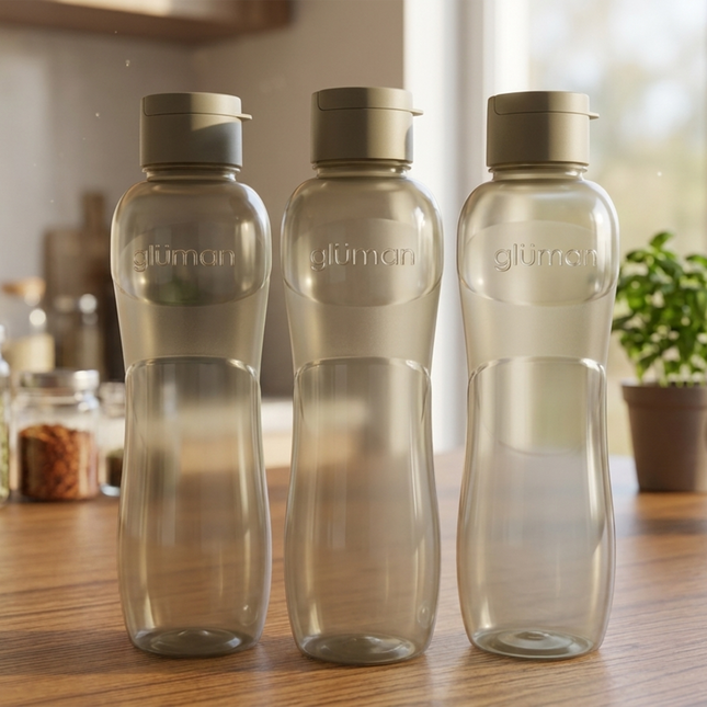 Clare Spout Water Bottle 1000 ml – Set of 3 (Olive Green)