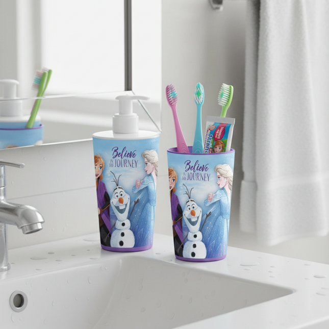 Liquid Dispenser & Toothbrush Holder - Frozen (Disney)