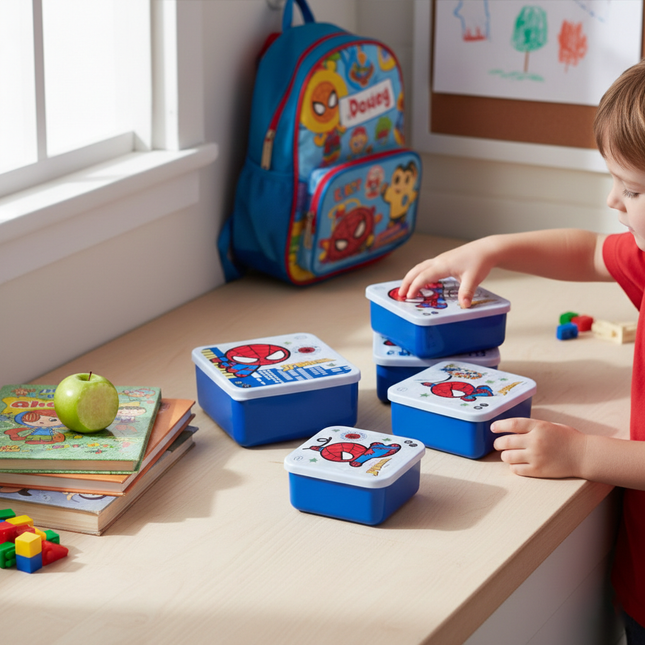 Snack 4 in 1 Container Set for Kids - Spider-Man