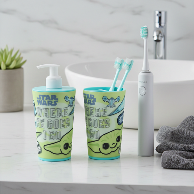 Liquid Dispenser & Toothbrush Holder - Grogu (Disney)