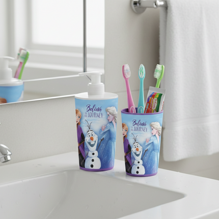 Liquid Dispenser & Toothbrush Holder - Frozen (Disney)