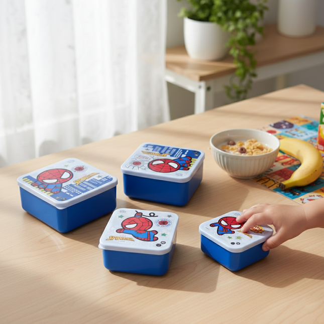 Snack 4 in 1 Container Set for Kids - Spider-Man