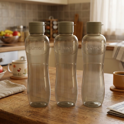 Clare Spout Water Bottle 1000 ml – Set of 3 (Olive Green)