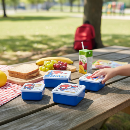 Snack 4 in 1 Container Set for Kids - Spider-Man