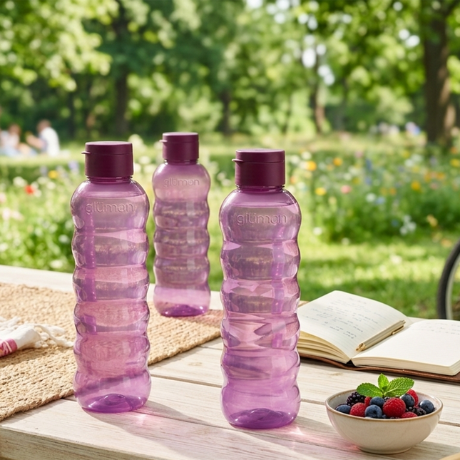Ripple Spout Water Bottle 1300 ml – Set of 3 Megenta