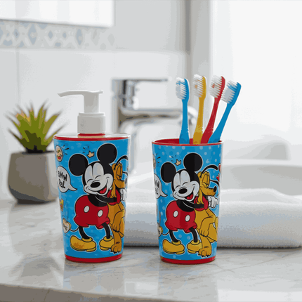 Liquid Dispenser & Toothbrush Holder - Mickey (Disney)