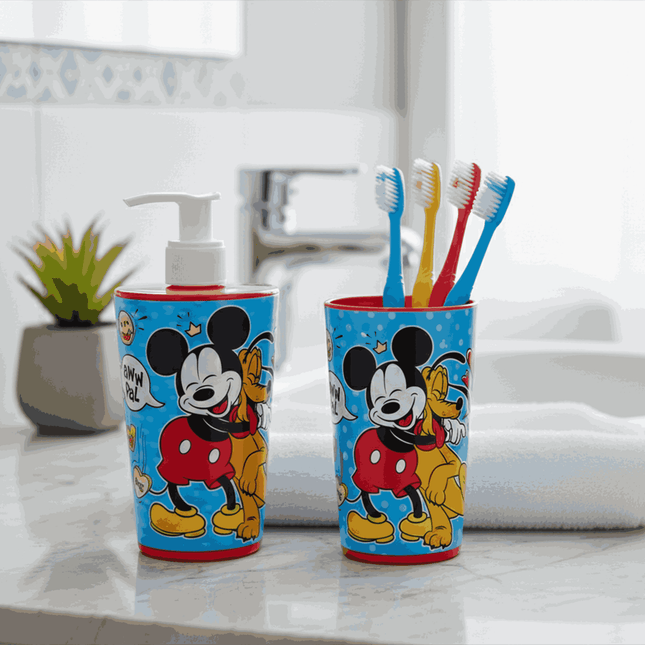 Liquid Dispenser & Toothbrush Holder - Mickey (Disney)