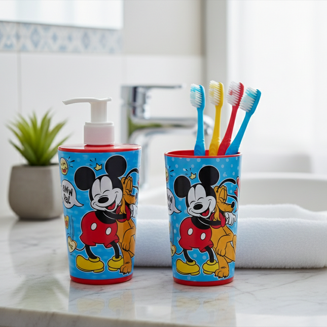 Liquid Dispenser & Toothbrush Holder - Mickey (Disney)