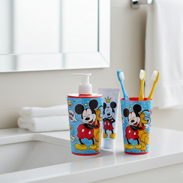 Liquid Dispenser & Toothbrush Holder - Mickey (Disney)