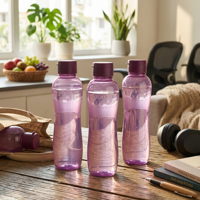 Clare Spout Water Bottle 1000 ml – Set of 3 Megenta