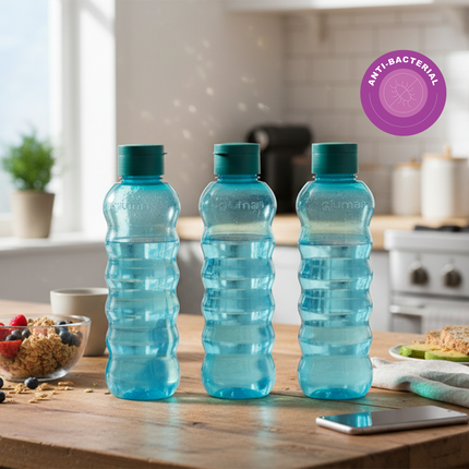Ripple Spout Water Bottle 1300 ml – Set of 3 (Sea Green)
