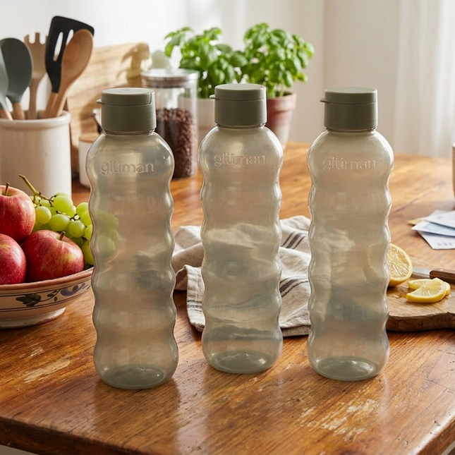 Ripple Spout Water Bottle 1300 ml – Set of 3 Gray