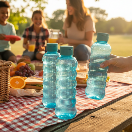 Ripple Spout Water Bottle 1300 ml – Set of 3 (Sea Green)