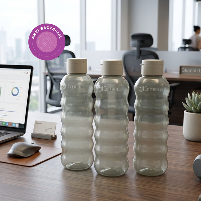Ripple Spout Water Bottle 1300 ml – Set of 3 Gray