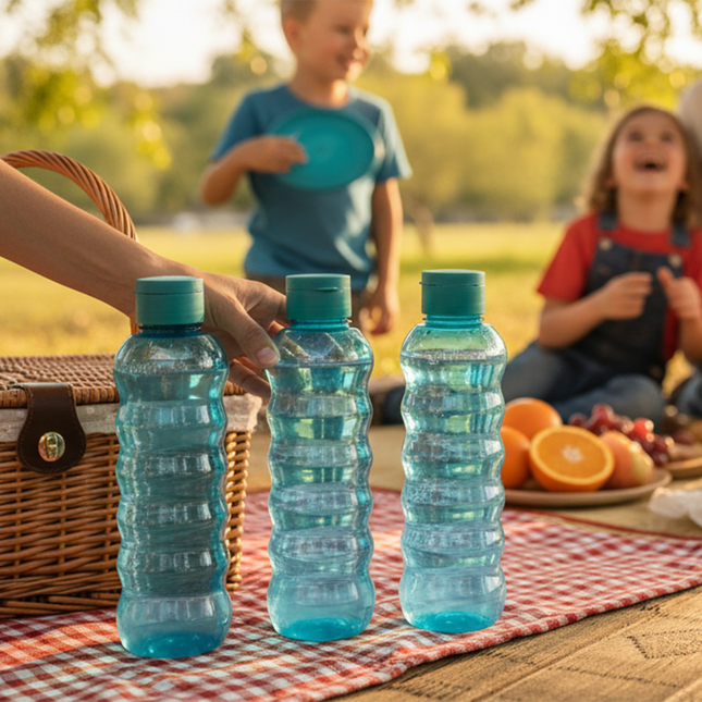 Ripple Spout Water Bottle 1300 ml – Set of 3 (Sea Green)
