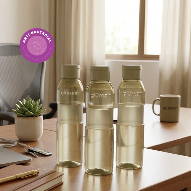 Viva Spout Water Bottle 1000 ml – Set of 3 (Olive Green)