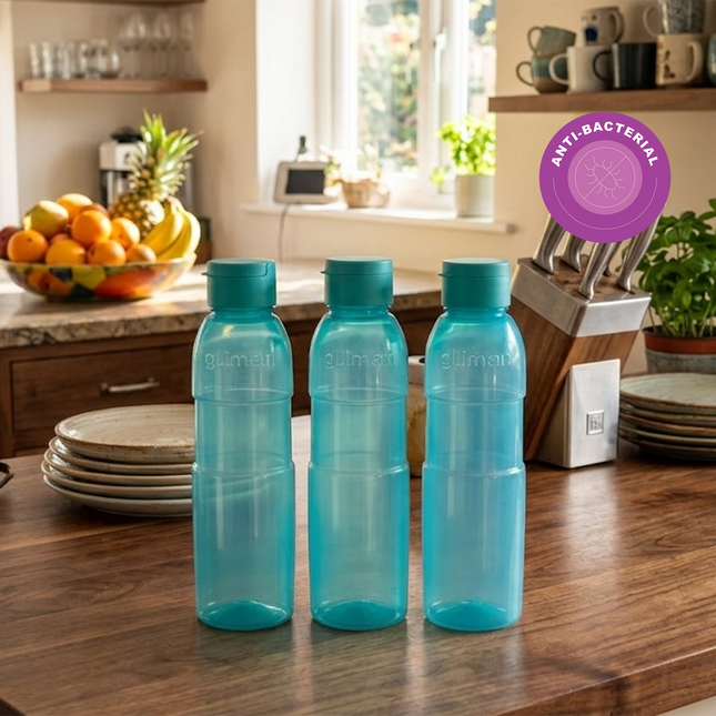 Viva Spout Water Bottle 1000 ml – Set of 3 Sea Green