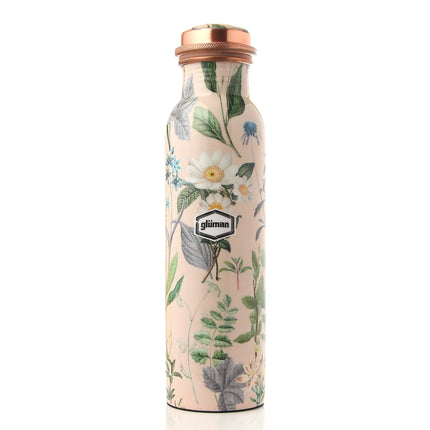 Natura Printed Copper Water Bottle - 950ml