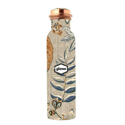 Natura Printed Copper Water Bottle - 950ml