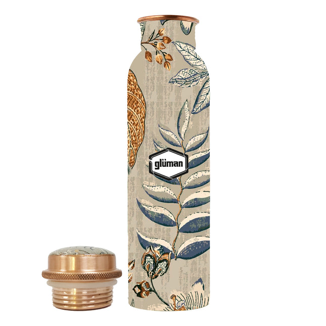 Natura Printed Copper Water Bottle - 950ml