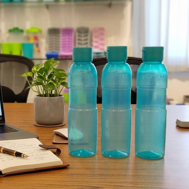 Viva Spout Water Bottle 1000 ml – Set of 3 Sea Green
