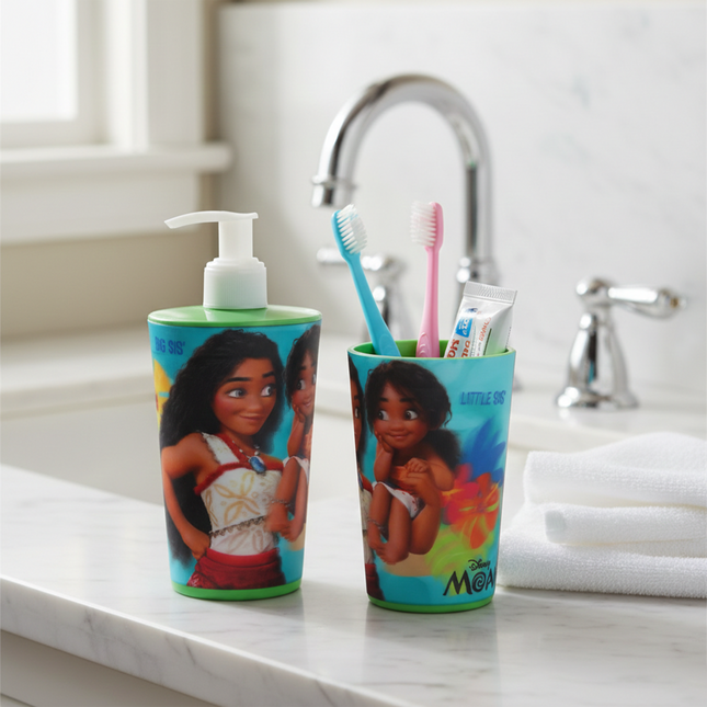 Liquid Dispenser & Toothbrush Holder - Moana (Disney)