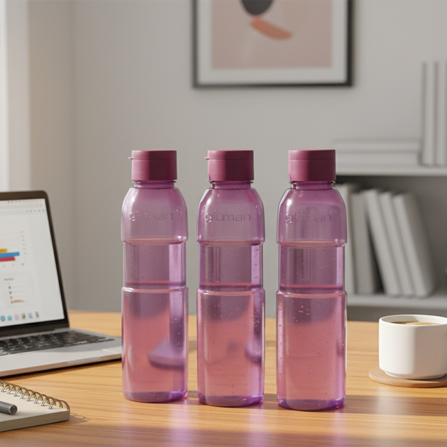 Viva Spout Water Bottle 1000 ml – Set of 3 Megenta
