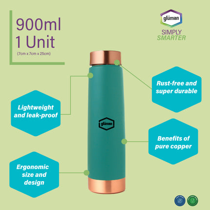 Co-Pura Copper Water Bottle 900 ml