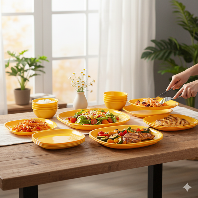 24 Pcs Square Dinner Set