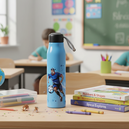 Strappy Water Bottle Football - 600ml