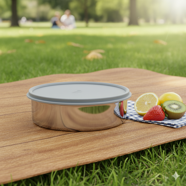 SS Round Container 1250 ml