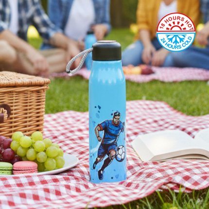 Strappy Water Bottle Football - 600ml
