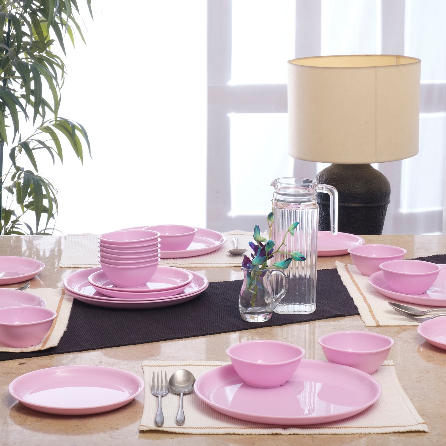 Dinner Plates Purple Dishes Ikea Gluman 24 Pcs Dinner Set