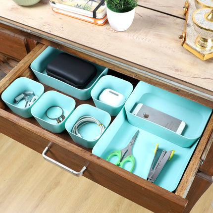 Drawer Organizer Sea Green – Set of 7