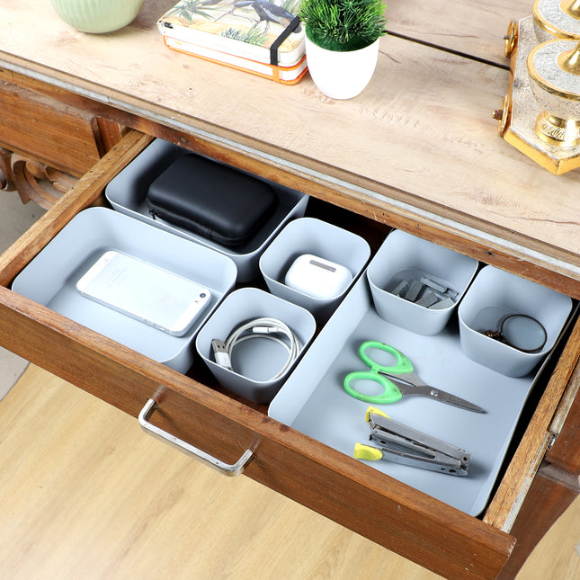 Drawer Organizer Grey – Set of 7