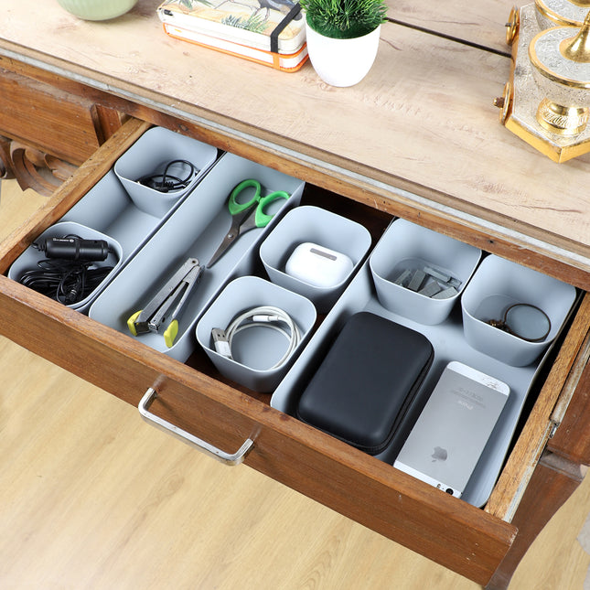 Drawer Organizer Grey  – Set of 9