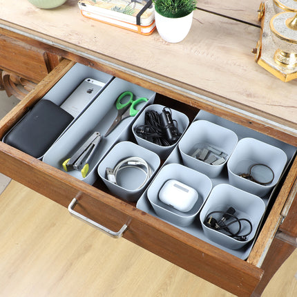 Drawer Organizer Grey  – Set of 9