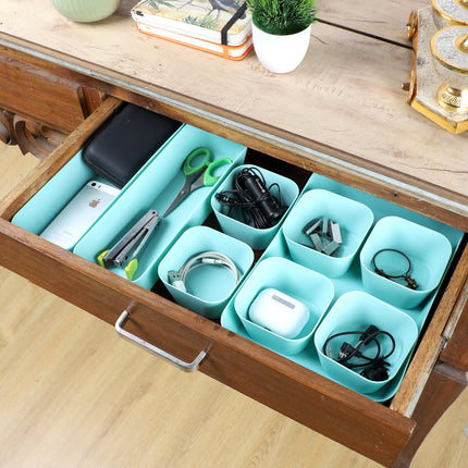 Drawer Organizer Sea Green – Set of 9