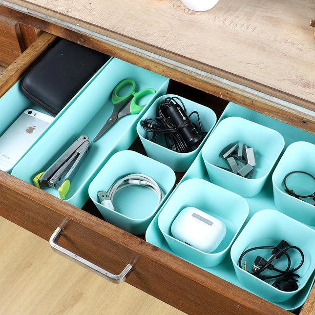 Drawer Organizer Sea Green – Set of 9