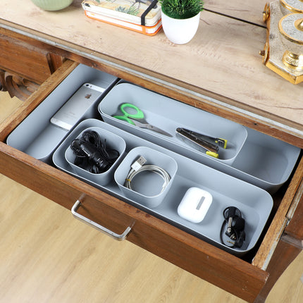 Drawer Organizer Grey – Set of 6