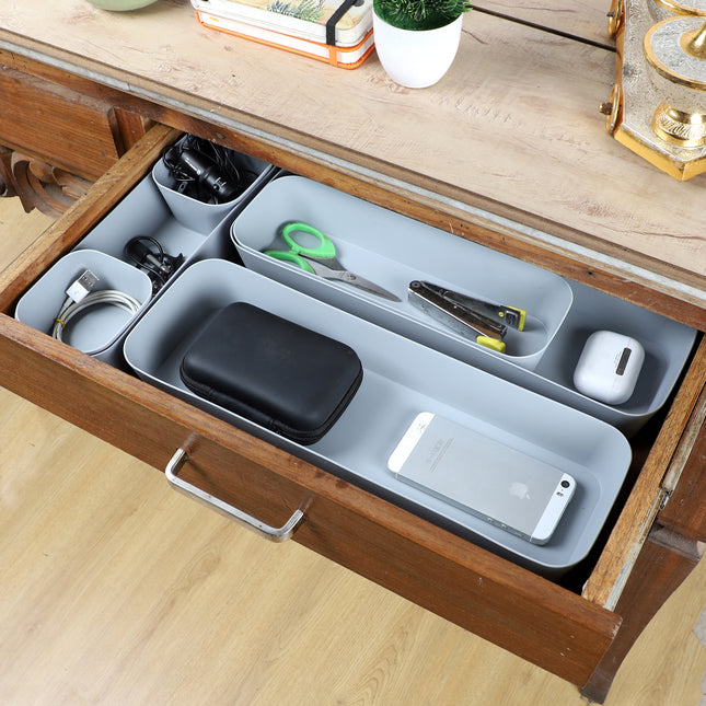 Drawer Organizer Grey – Set of 6