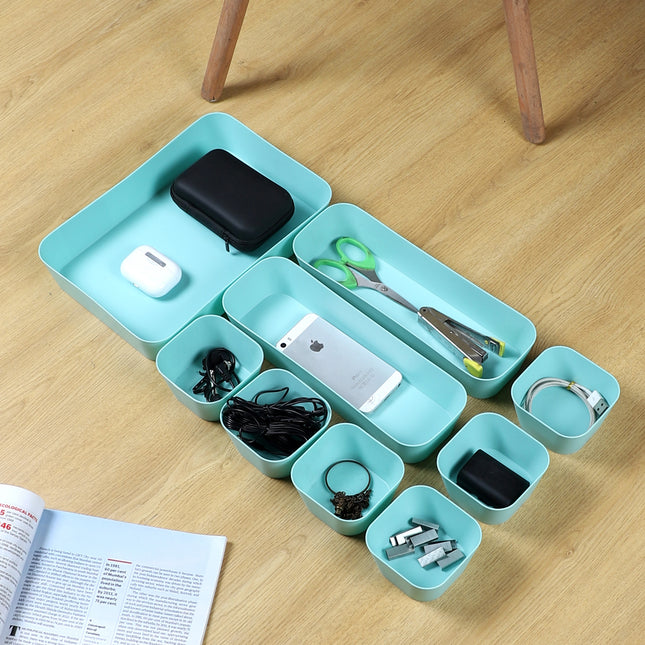 Drawer Organizer Sea Green – Set of 9