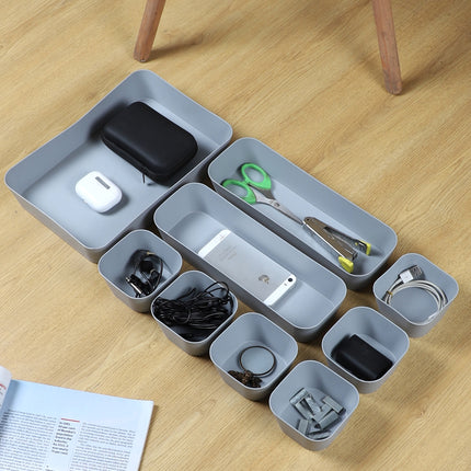 Drawer Organizer Grey  – Set of 9