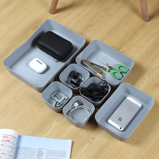 Drawer Organizer Grey – Set of 7